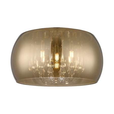 Lampa ze złotym kloszem, do sypialni C0076-05L-F4HF z serii CRYSTAL