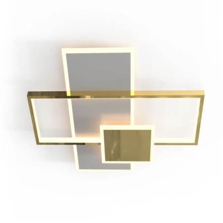 Geometryczna, złota lampa sufitowa LED MX4463-3-3YYCGT z serii SALO