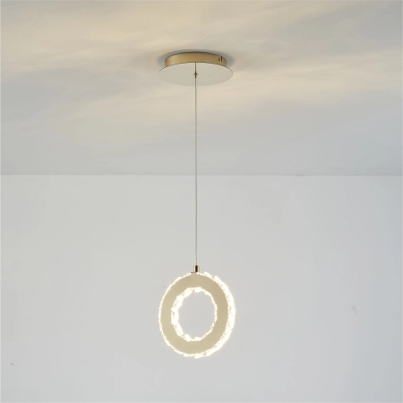 Dekoracyjna lampa wisząca kryształowe koło MD3713-1-3GT z serii GIRONA - 4