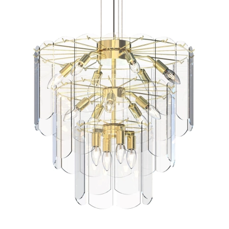 Złota, dekoracyjna lampa w stylu glamour MD3523-14L-EGN z serii NIRA - 2