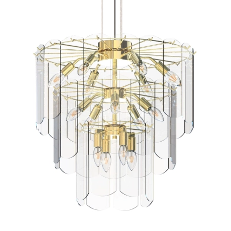 Złota, dekoracyjna lampa w stylu glamour MD3523-14L-EGN z serii NIRA - 3