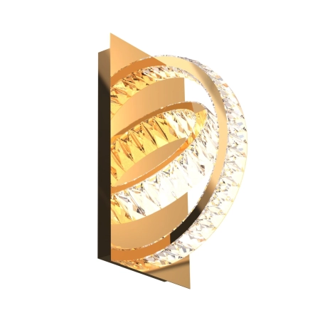 Złoty kinkiet z kryształowymi półkolami MX3274-2-3GT z serii TULA - 2
