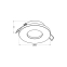 Czarne, nieruchome, okrągłe oczko podtynkowe ARGU10-034 z serii CHIPA 2