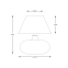 Lampka stołowa z dymioną, szklaną podstawą 5521WH z serii ADANA - wymiary
