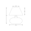 Lampka stołowa idealna do salonu w stylu cozy 5512WH z serii MERSIN - wymiary