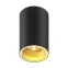 Czarno-złota tuba natynkowa, wąski downlight 89313-N z serii DEEP