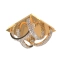 Ledowy, złoty plafon z kryształowymi ringami MX3274-4-3GT z serii TULA